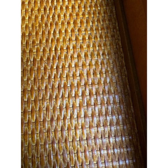 Vintage Wooden Rattan Large Serving Tea Fruit Dinner Tray 21" x 13.5” - Picture 7 of 8